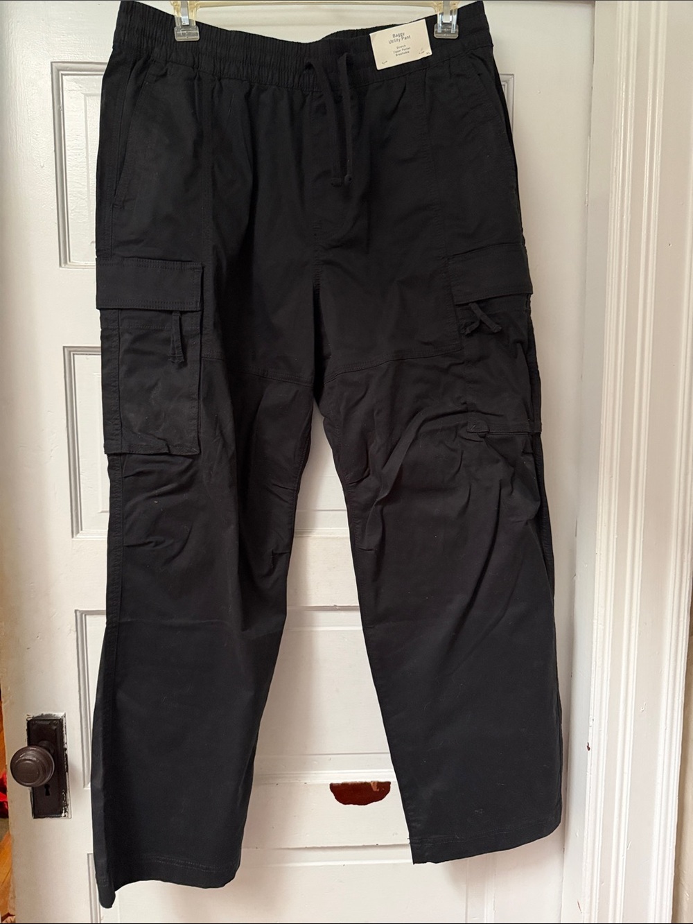 Hollister Black Cargo Pants with Utility Pockets